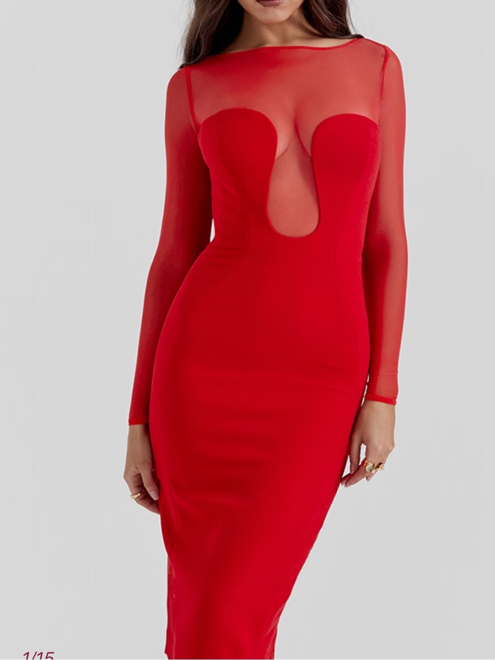 House of CB Darcy Midi Dress in Red